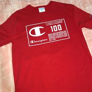 Red Champion t-shirt